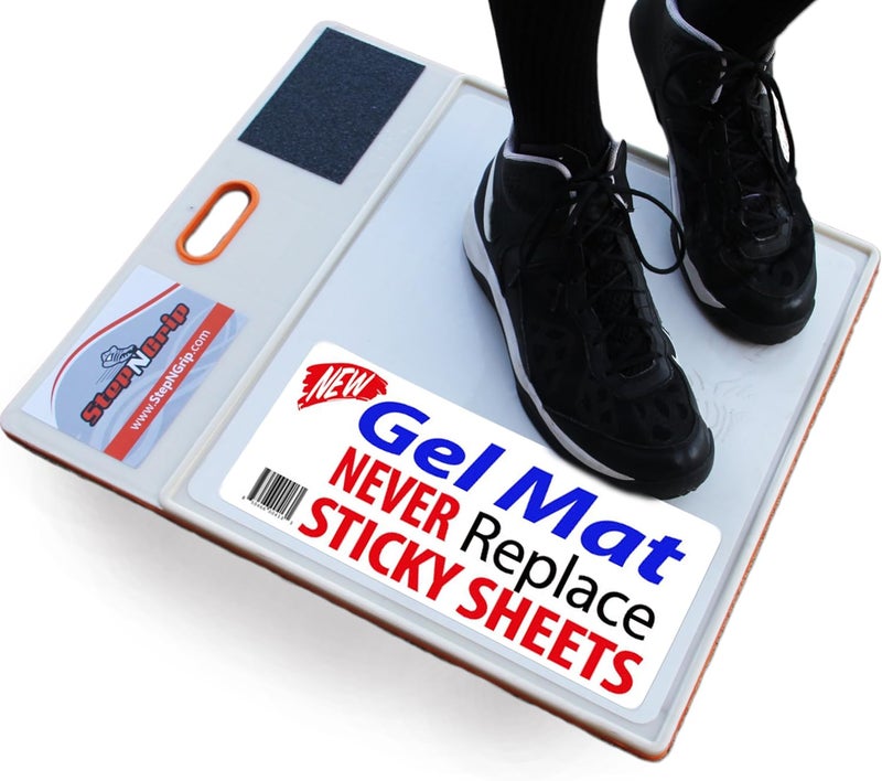 StepNGrip Courtside Shoe Grip Traction Mat - Sticky Mat for Basketball Shoes - No Replacement Sheets Required - Improves Traction and Cleans Dust, Dirt, and Oil - Portable for Indoor and Outdoor Use - Image 1
